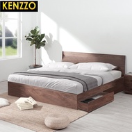 *พร้อมส่ง*KENZZO: SNOW SERIES  เตียง เตียงเดี่ยว เตียงควีนไซส์ เตียง 5ฟุต เตียงไม้ เตียงพร้อมหัวเตีย