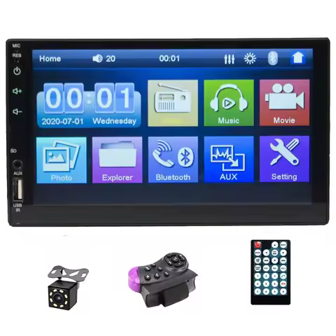 Universal 2 Din Car Player 7" Touch Screen Multimedia Player Car Player Universal MP5 Player Audio U