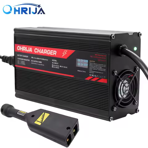 48V 15A OLED Display Charger for EZGO CLUB CAR YAMAHA 48V 55.2V Lead Acid Battery AGM Golf Cart TXT 
