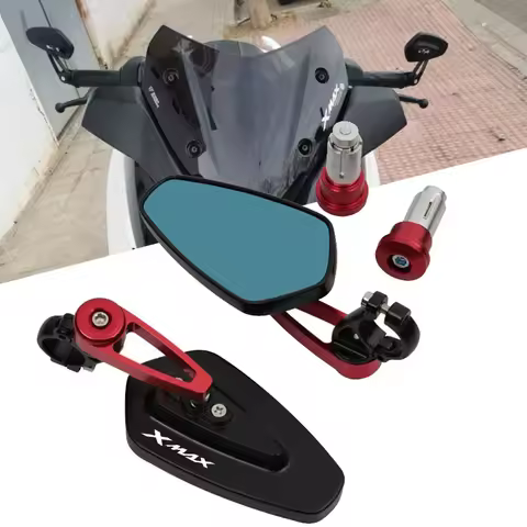 Motorcycle Mirror Aluminium Handle Bar End Rearview Side Mirrors Accessories for NMAX155 XMAX300 NMA