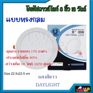 โคมไฟดาวน์ไลท์ LED ดาวน์ไลท์ฝังฝ้า  ดาวไลท์ LED โคมไฟ LED  โคมไฟทรงกลม IWACHI โคมไฟเพดาน LED หลอดไฟดาวน์ไลท์  Downlight แบบทรงกลม 8 นิ้ว 18 W แสงขาว/แสงวอร์มไวท์