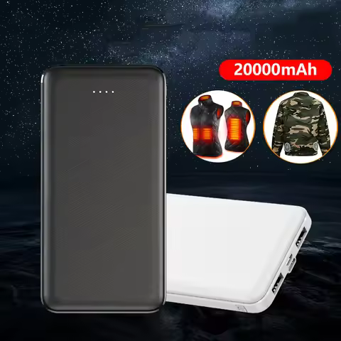 Power Bank 20000mAh 5V 2A Portable Battery Charger for Heated Vest Jacket Air Conditioned Clothing P