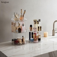 fengjue 1/2/3 Tier 360 Rotating Makeup Organizer Clear Multi Functional Storage Ra for Vanity Counte