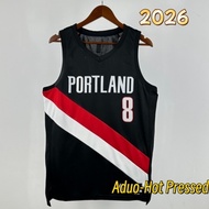 Men's nba Portland Trail Blazers #8 Deni Avdija Black Icon Edition Hot pressed basketball jerseys
