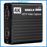 KOK USB 3 0 Video Capture Card 4K HDTV 1080P 60FPS Live Recorder Grabber Capture