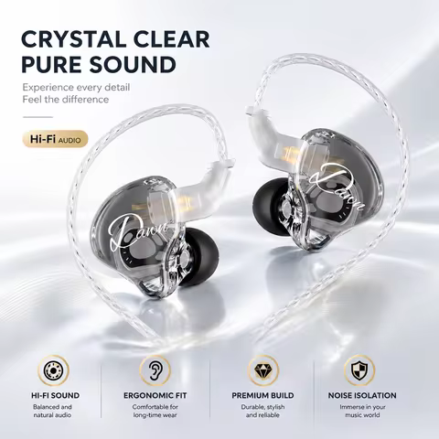 KZ-Dawn/ Dawning Dynamic Headset With Mike-By-Wire Mobile Phone Computer Game In-Ear Sports Music He