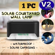 (1 PC) Solar Power Courtyard Wall Lamp LED L Shape Energy Waterproof Outdoor Automatic Smart Light S