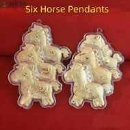 SHCER Golden Horse Accessories, Creative Year of Horse Gold Pony Keychain Accessories, Creative Cute
