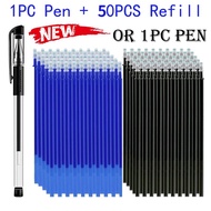 Ballpoint Pen + Refill Set Black Blue Red Ink Gel Pen Bullet Tip 0.5mm School&amp;office Supplies Stationery