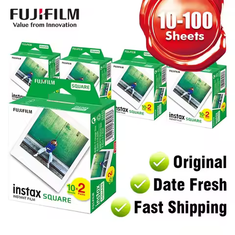 10-100 Sheets 4 inch Photo Paper Fujifilm White Edge For Instax Camera SQ10 SQ6 SQ20 Share SP-3 Prin