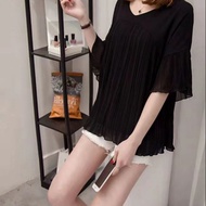 Chiffon blouse suitable for bigger size (XL to 4XL)