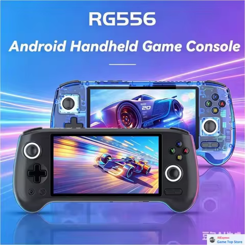 RG 556 5.48 Inch AMOLED Screen Android13 Handheld Game Console RG556 Retro Game Unisoc T820 WIFI PS2