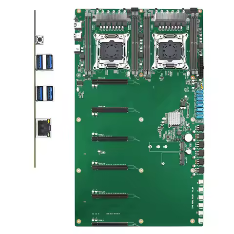 X99 DUAL PLUS Mining Motherboard 4 *USB3.0 LGA 2011-3 V3/V4 CPU Socket Miner Motherboard 4* PCIe3.0 