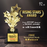 [Star Trophy] Rising Stars Trophy Award. Piala Custom Trofi Custom Piala Trophy Award Trophy Custom 