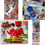 絕版清貨特價 現貨全新 原裝正版 日本版 Bandai 動物戰隊 小童角色扮演服裝 衫連腰帶套裝/Happinet 假面騎士 Build 迷你 Steam 變身刀玩具/幪面超人 Build 迷你 4 