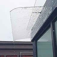 Porch Overhead Canopy 50x80cm Window Door Awning 0.35mm Thick Curved Design Polycarbonate Cover Outd
