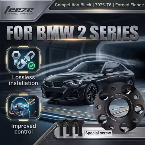 TEEZE Forged Aluminum Wheel Spacers 5x112 CB 66.6mm M14x1.25 Hubcentric Adapters For BMW 2 Series F4