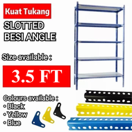 3.5' Besi Angle Rak Lubang / Slotted Angle Bar 3.5ft / DIY Shelf Rack