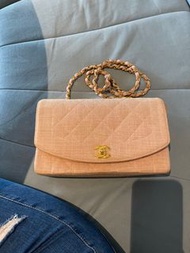 💖Chanel Diana Bag classic flap bag cf 24k gold cc buckle Vintage Handbag
