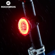 ROCKBROS ไฟท้ายจักรยาน16G น้ำหนักเบา60H ไฟจักรยานแบตเตอรี่อายุการใช้งานยาวนาน IPX7ใช้งานได้หลากหลายสัญญาณไฟอุปกรณ์จักรยาน MTB สำหรับจักรยานเสือหมอบ