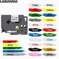 LABANDA TZE231 6/9/12/18/24mm TZe231 Laminated Tape TZe 231 tze231 tze 231 Compatible for Brother P-
