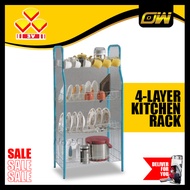 4-Layer Kitchen Rack/Plate Rack/Bowl Rack/Cup Rack/Cutlery Rack/Plate Rack/Metal Rack/Kitchen Rack/S