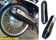 กันร้อนข้างท่อ mio บังท่อไอเสีย yamaha mio สีเคฟล่า-โครเมี่ยม