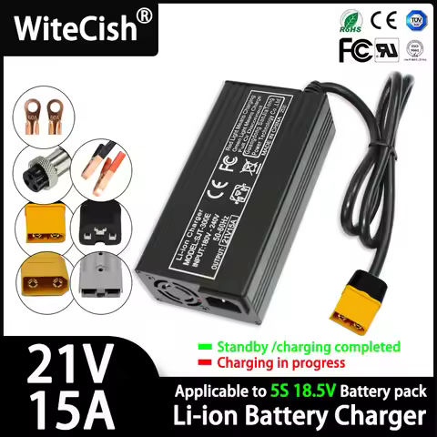 21V 5A 15A Lithium Battery Charger,21V 5A Charger Adapter,15A Fast charger,For 5S 18.5V battery pack