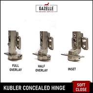 Kubler Concealed Hinge Hydraulic Soft Close Cabinet Hinges Full Overlay / Semi Overlay/ Inset - 1Pc