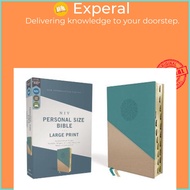 NIV, Personal Size Bible, Large Print, Leathersoft, Teal/Gold, Red Letter, Thumb In by Zondervan (US edition, paperback)