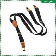 Yotjar สายเอี๊ยมดึงกางเกงผู้ชาย0.8นิ้วปรับได้3คลิปผู้ชายผู้หญิงผ้ายืดสำหรับงานหนักชุดอุปกรณ์เสริมชุด