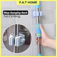 Mop Holder Hooks Bathroom Wall Sticker Mounted Trackless Clamp Bathroom Broom Shelf Penjepit Pel Lan
