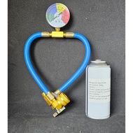 R134a meter hose with R134a Refrigerant Gas 180g Package