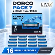 [DORCO] PACE 7 Razor Blade Refills 16 Cartridges 7-Blade Shaving Set