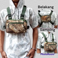 Tas dada camo realtree edge chestbag tas berburu