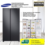 SAMSUNG RS62R5004B4/SS 647L Side-by-side Refrigerator SpaceMax, 2 Ticks