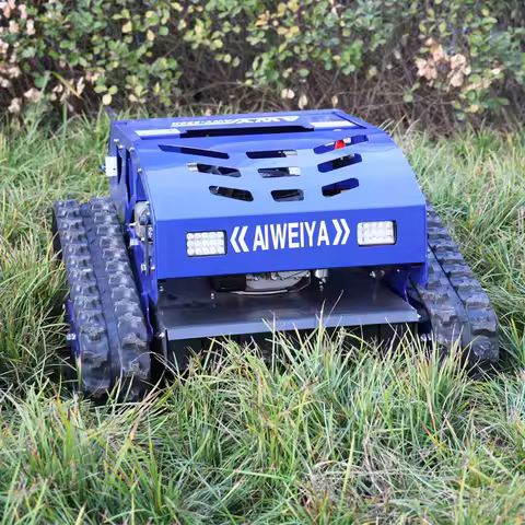 Customized robot lawn mower, small four stroke electric tracked remote-controlled lawn mower