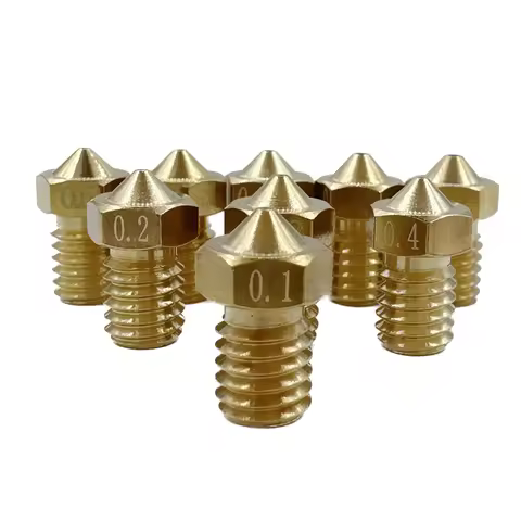 5 or 10PCS E3DV6 Threaded Nozzle Brass 0.2 0.3 0.4 0.5 0.6 0.8 1.0mm for Extruder V5 V6 Anycubic i3 