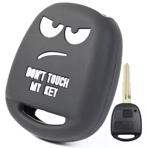 For Toyota Rav4 Celica Avalon Yaris Solara Parius Previa Pixis BB Remote Silicone 2 Button Key Ring 