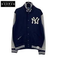 Polo Ralph Lauren x Cooperstown 海軍藍 x 灰色棉質運動夾克，M 碼 [二手]