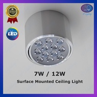7W 12W LED Ceiling Light Round Surface Mounted Downlight LED Adjustable Spotlight Panel Ceiling Light Lampu Siling LED