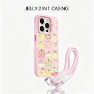 Simple Cute 2 In 1 Apple Cute Casing hp Realme Note 80 P3 Lite C85 Pro 60X C75 C75X C71 Casing