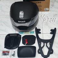 Shad SH33 Box Package plus Shad SH33 Backrest plus Cb150 Verza Box Bracket Shad Top Box/ SH 33 plus 