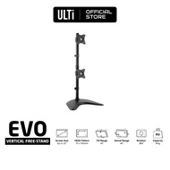 ULTI Evo Dual LCD 13 to 32 inch Monitor Vertical Desk Stand, Free-Standing Mount for 2 Screens