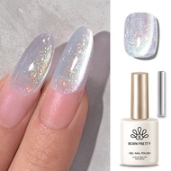 BORN PRETTY 15ml Rainbow Water Light Cat Eyes Magnetic Nail Gel Polish Shining Sliver Laser Semi Per