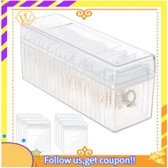【W】Acrylic Jewelry Box Organizer, with 20 Portable Anti Tarnish Jewelry Bags, Travel Jewelry Organiz