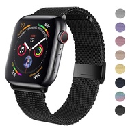 [HOT JUXXKWIHGWH 514] สายโลหะสำหรับ Apple Watch Band 44มม. 40มม. 42มม. 38มม. สร้อยข้อมือสแตนเลส Magnetic Loop IWatch Series 7 3 4 5 6 Se 41มม. 45มม.