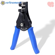 REFINEMENT Wire Stripper, High Carbon Steel Blue Crimping Tool, Durable Automatic Wiring Tools Cable