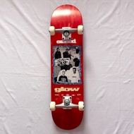 Erased “Glow Red” 8.0” x 31.4” Custom Skateboard Complete