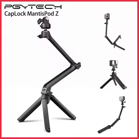 PGYTECH 3 WAYS Tripod Mantispod Z Video Vlogger Waterproof Selfie Stick Hand Grip For OSMO Action Go